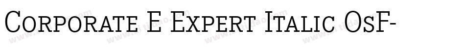 Corporate E Expert Italic OsF字体转换